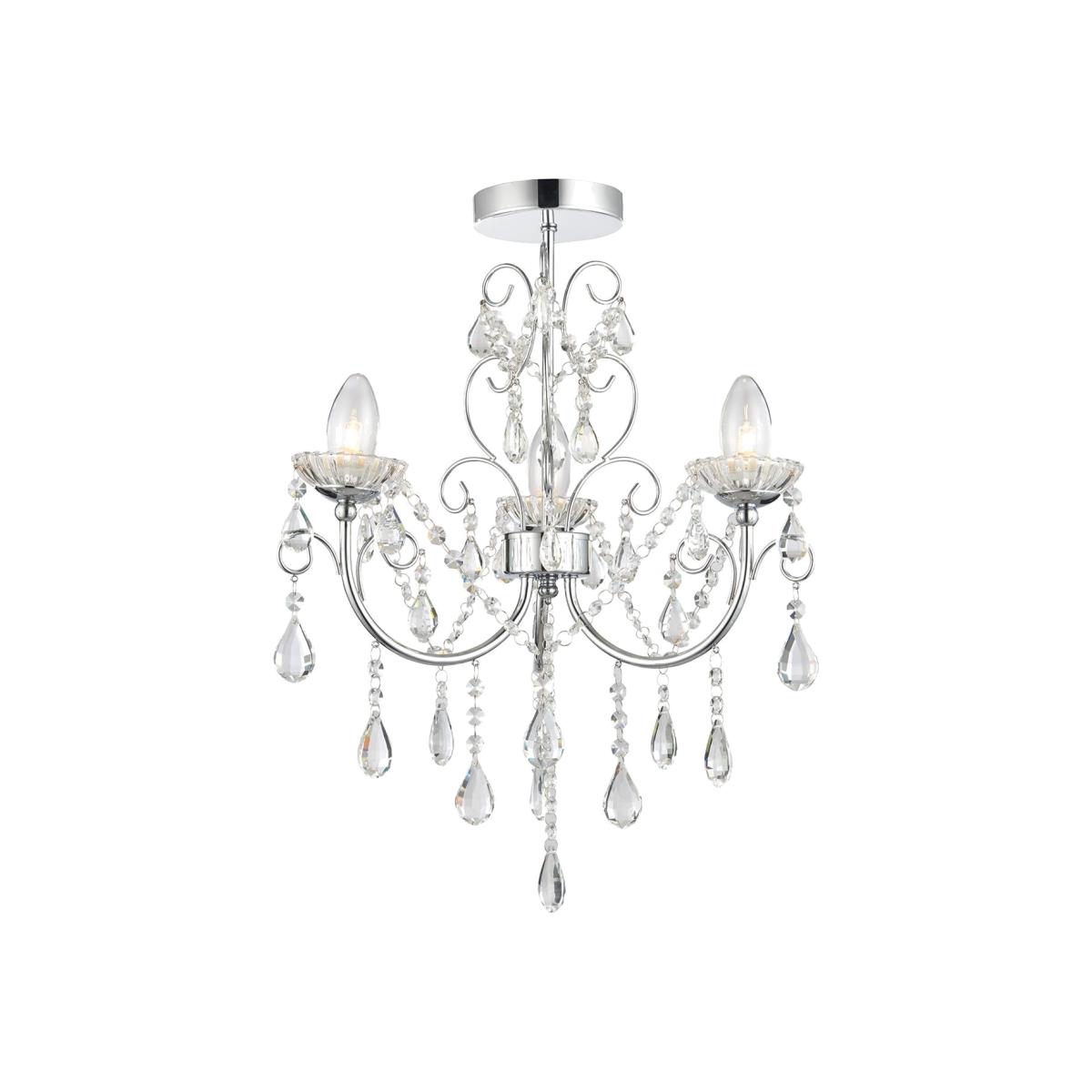 Chandelier with 3 Lights & Crystals - Tabitha – image 1