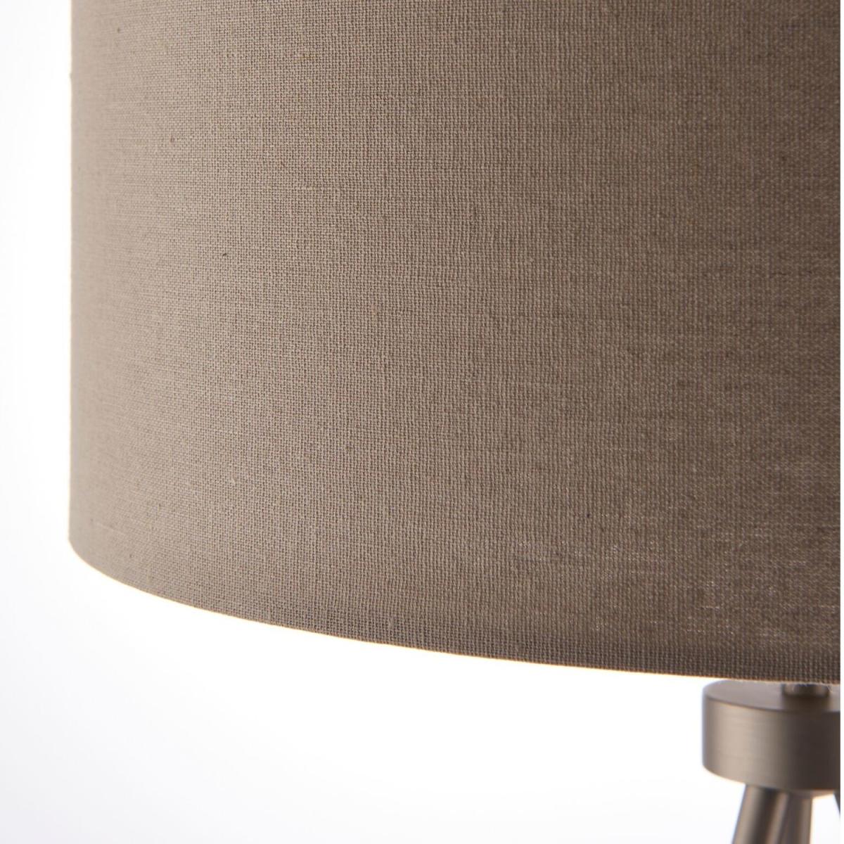 Grey Shade Nickel Tripod Table Lamp - Tri – image 3