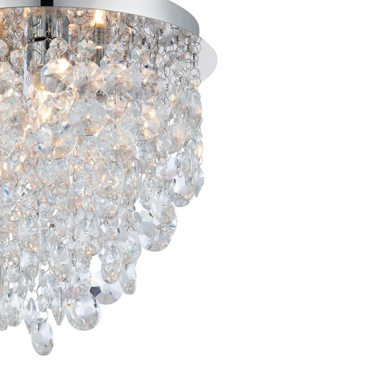 Ceiling Light with Clear Crystals & Flush Fitting - Kristen – image 2
