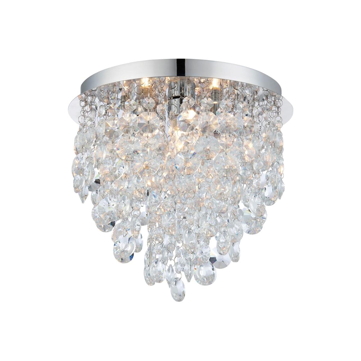 Ceiling Light with Clear Crystals & Flush Fitting - Kristen – image 1