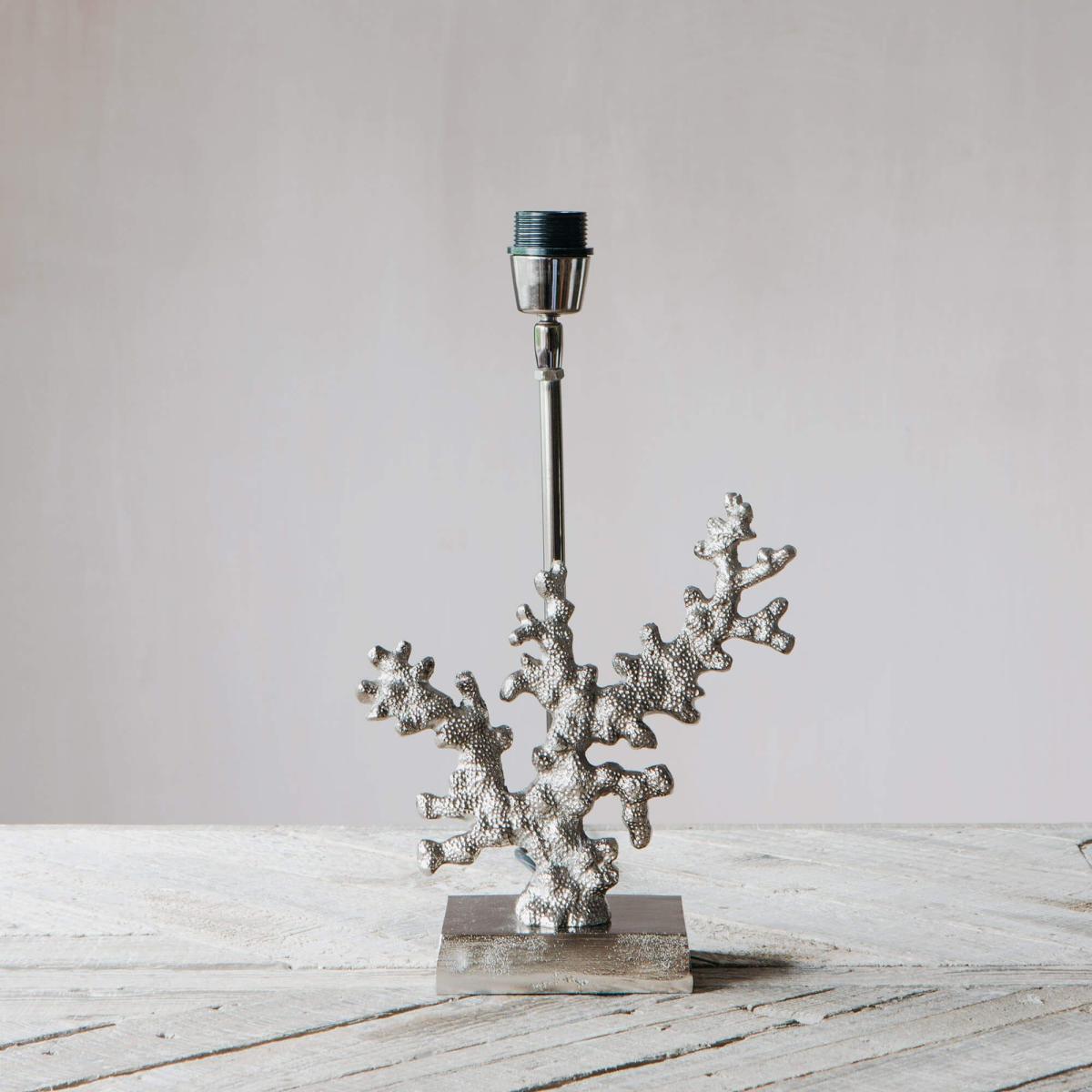 Metallic Coral Lamp with Shade – image 2