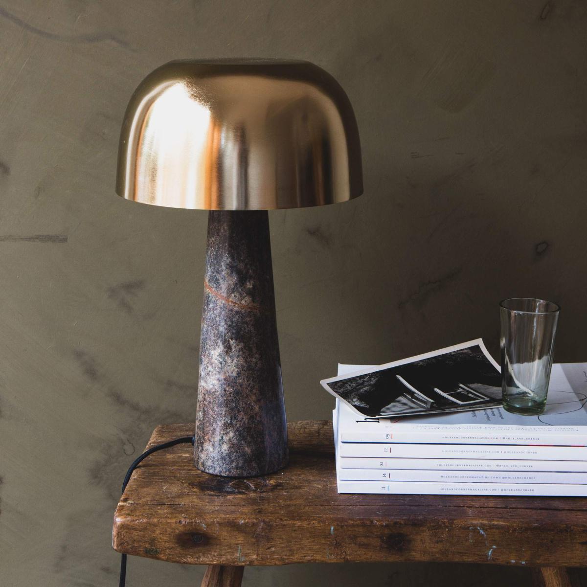 Klaus Marble and Brass Table Lamp – image 1