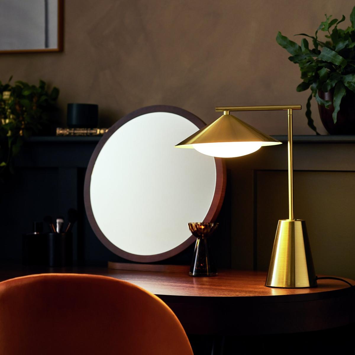 Habitat Brushed 41cm Metal Table Lamp - Brass – image 8