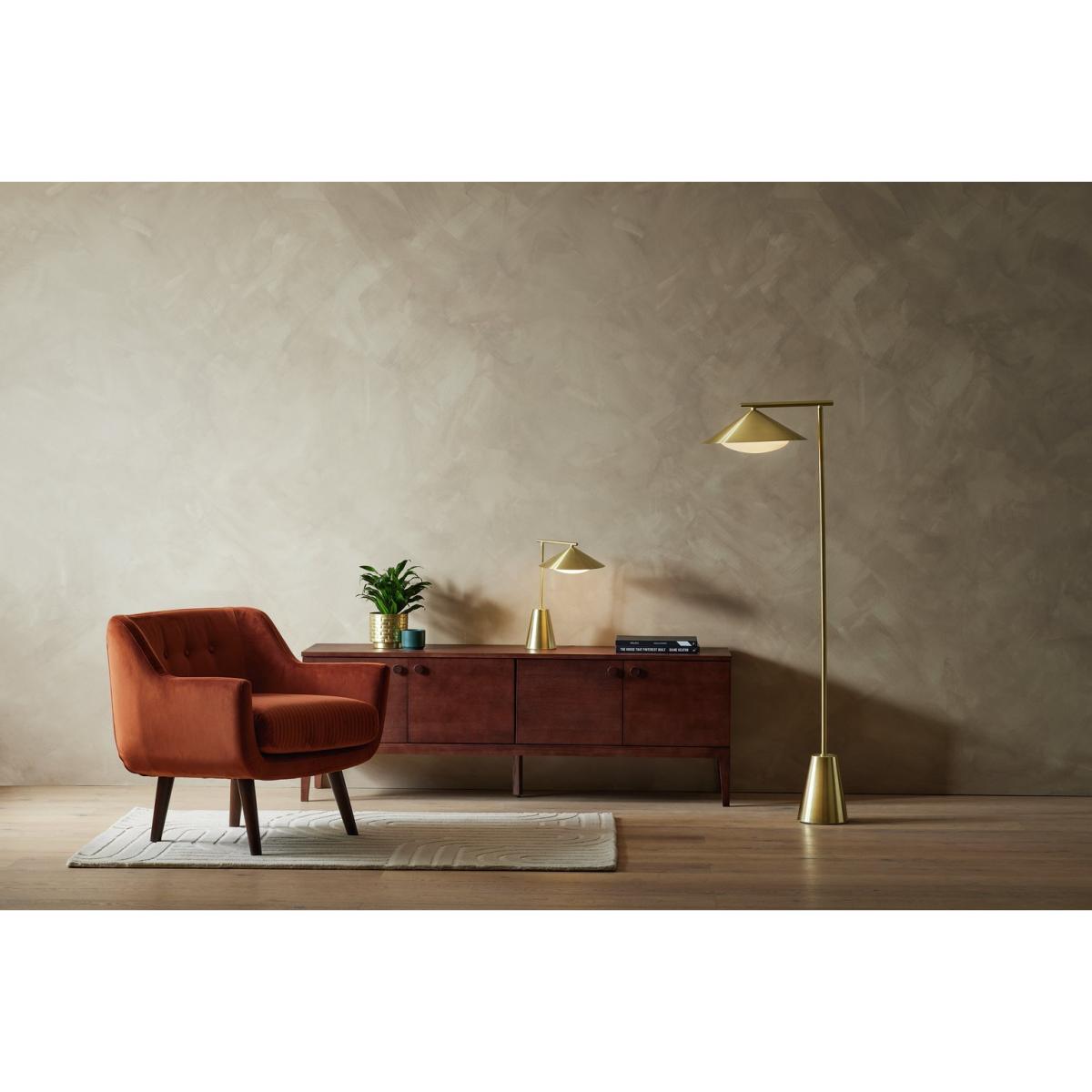 Habitat Brushed 41cm Metal Table Lamp - Brass – image 9