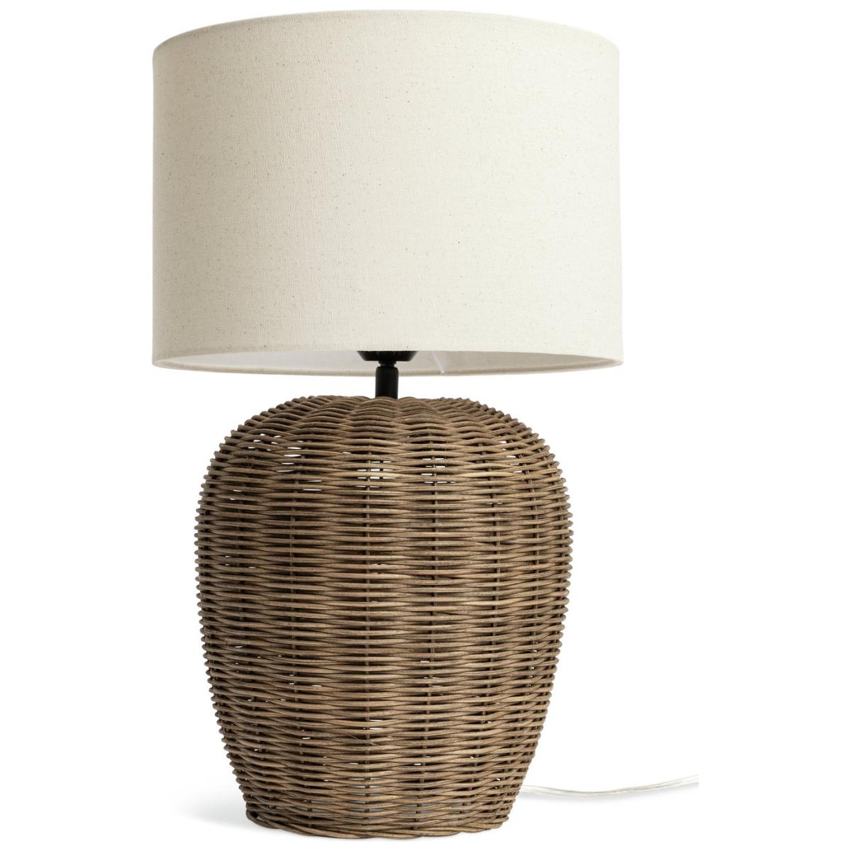 Habitat Wicker Pear 49cm Rattan Table Lamp - Natural – image 4