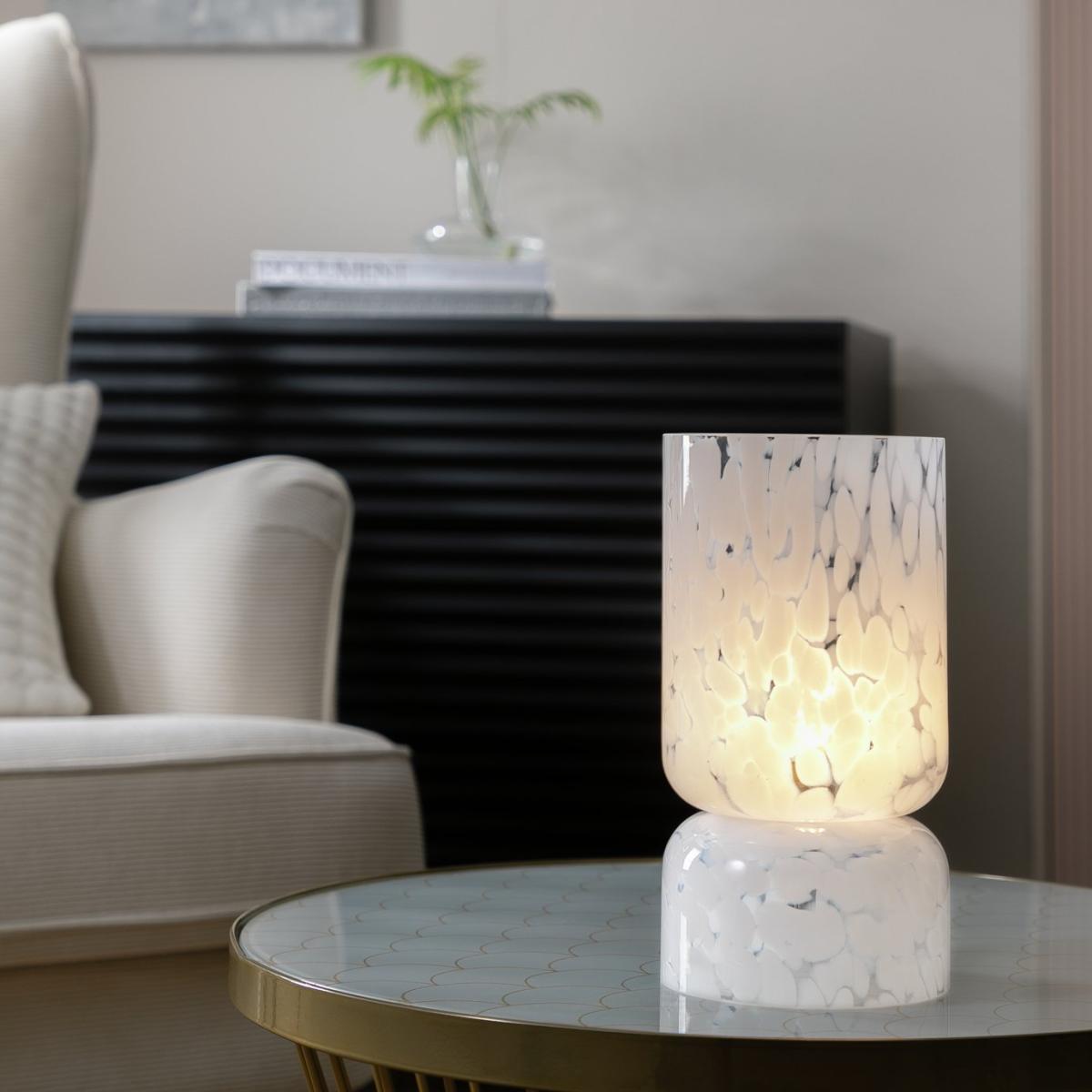 Habitat Confetti Glass Table Lamp - White – image 2