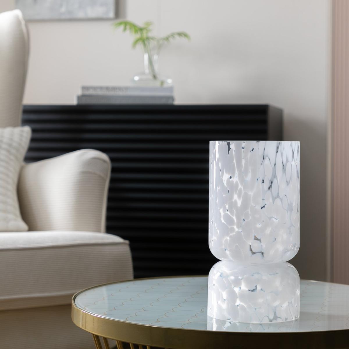 Habitat Confetti Glass Table Lamp - White – image 1