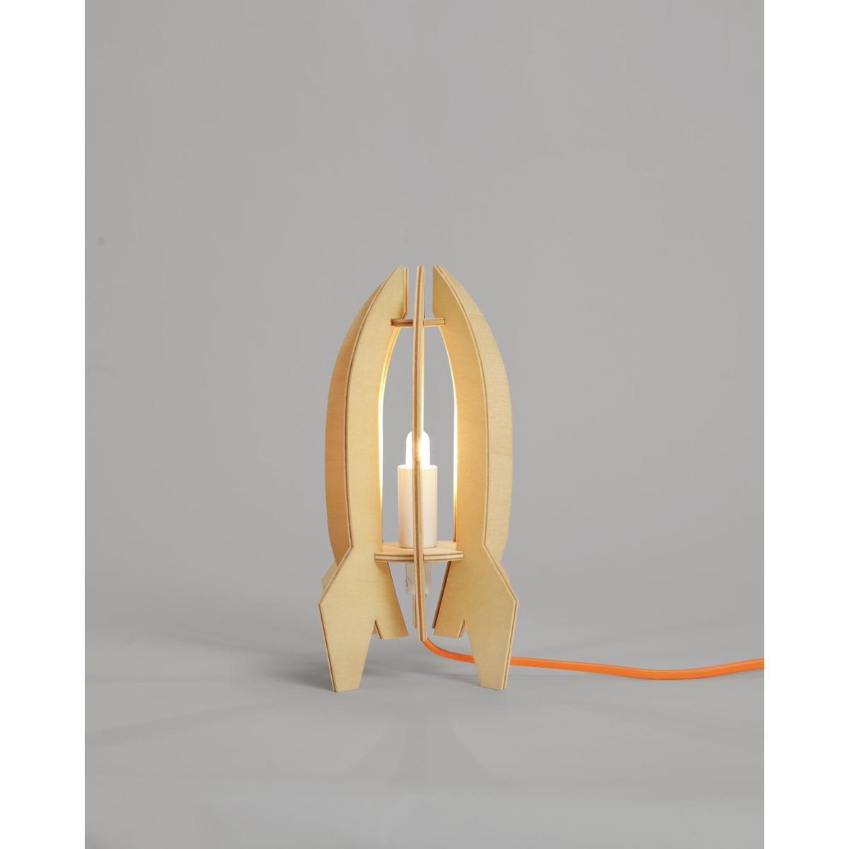 Habitat Kids Wooden Rocket Table Lamp - Natural – image 3