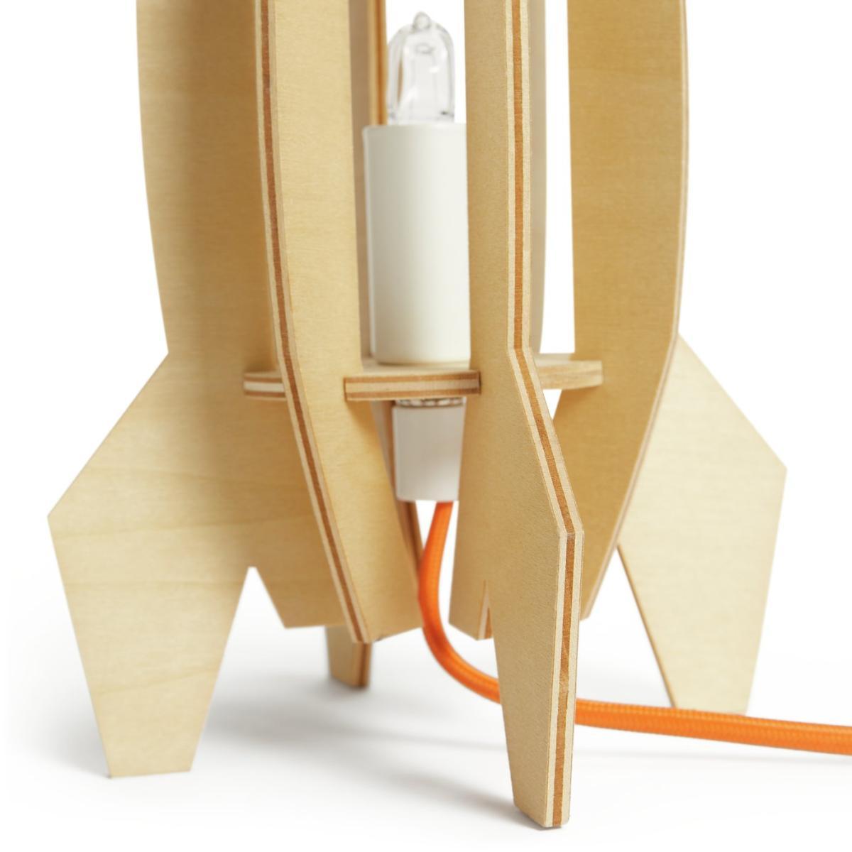 Habitat Kids Wooden Rocket Table Lamp - Natural – image 5