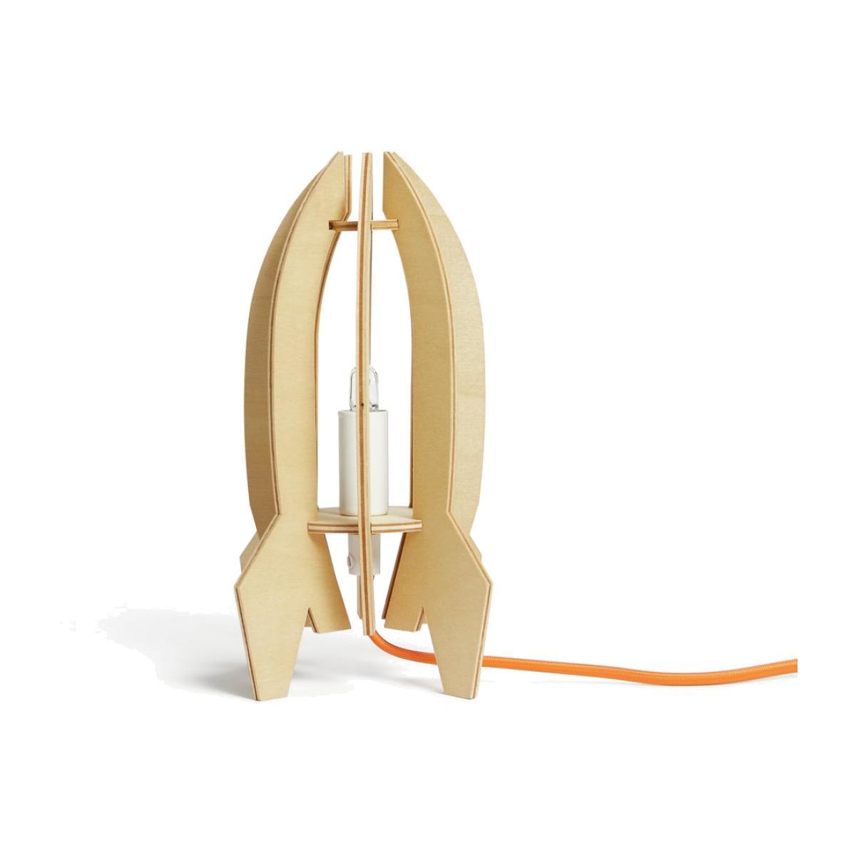 Habitat Kids Wooden Rocket Table Lamp - Natural – image 1