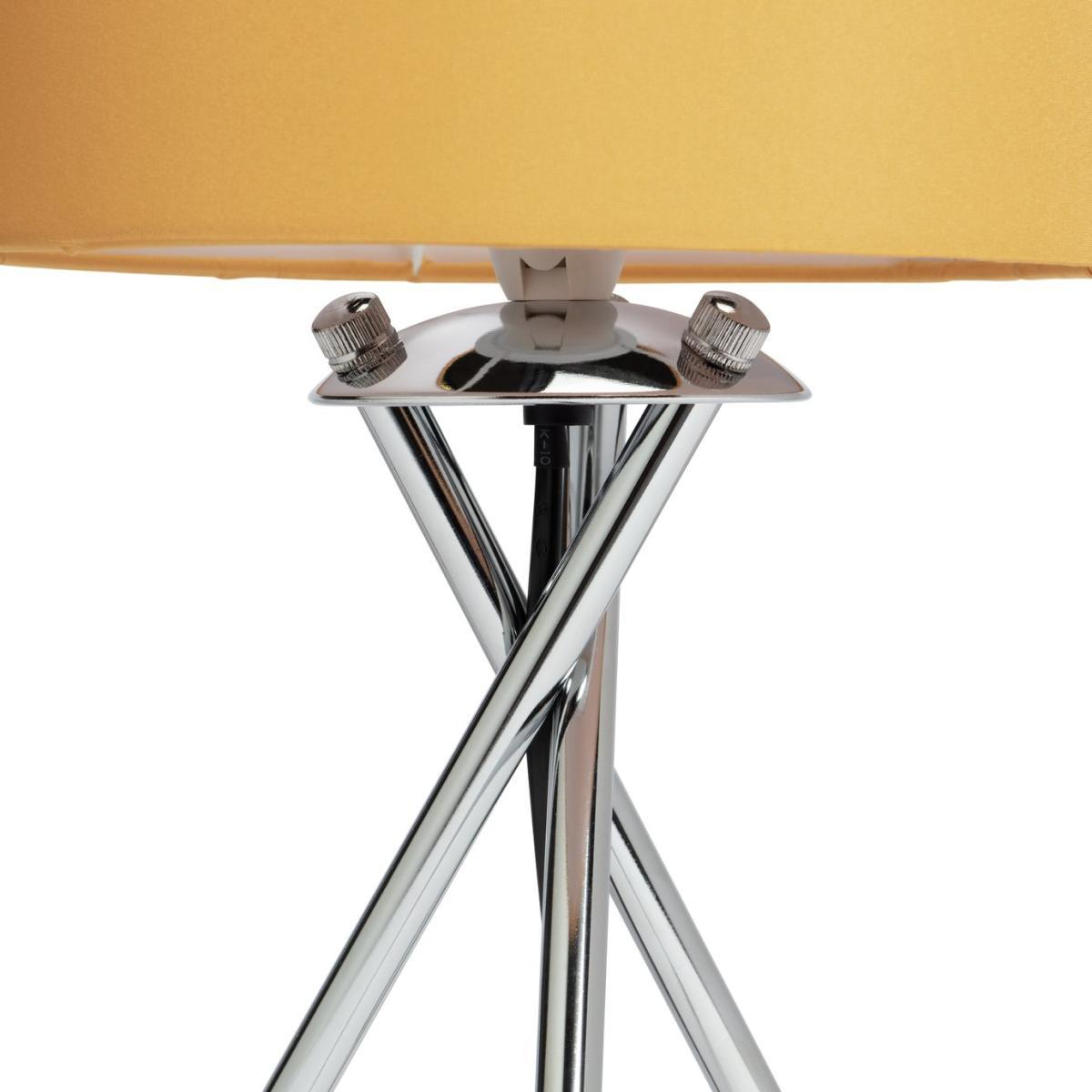 Habitat Tripod Table Lamp - Mustard and Chrome – image 3