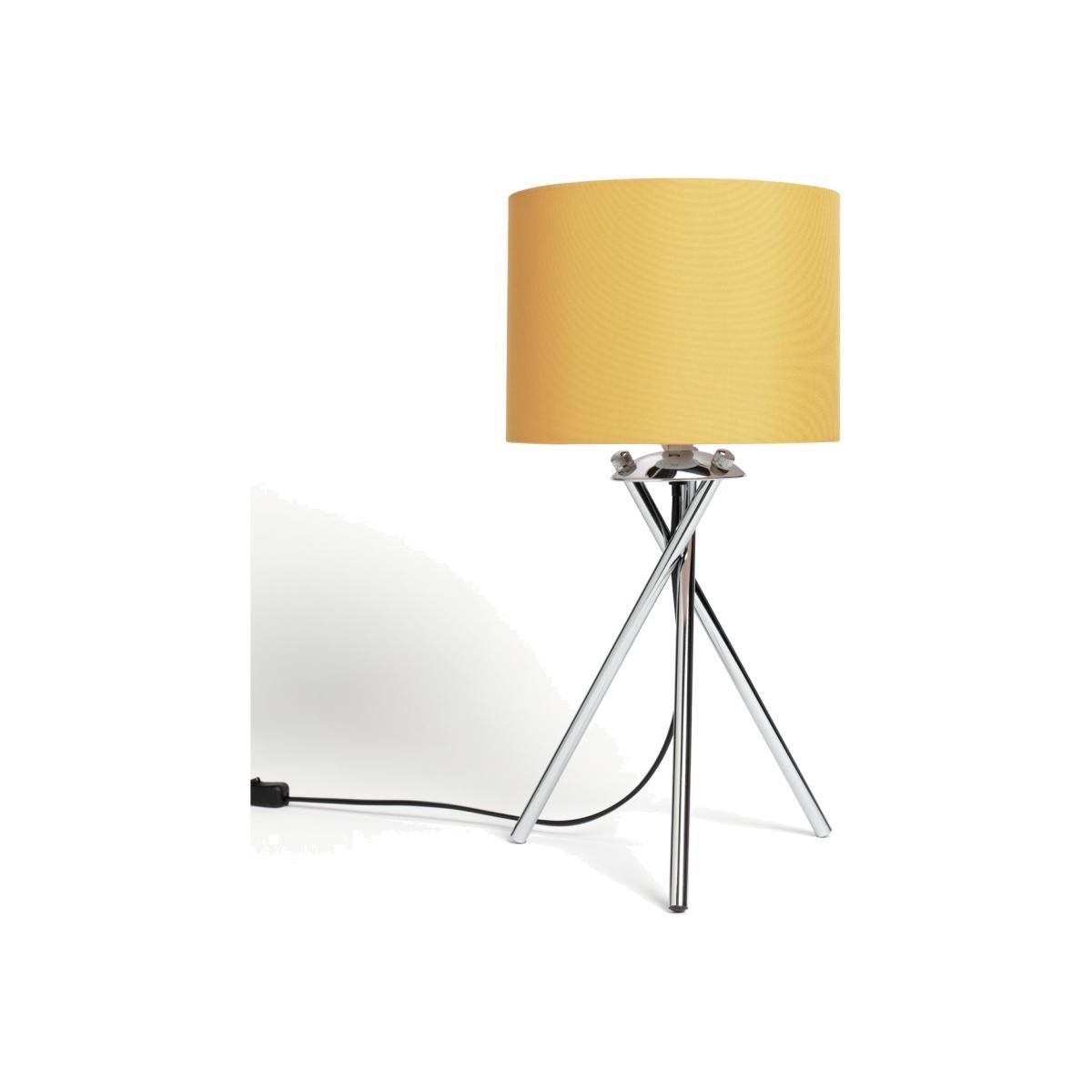 Habitat Tripod Table Lamp - Mustard and Chrome – image 1