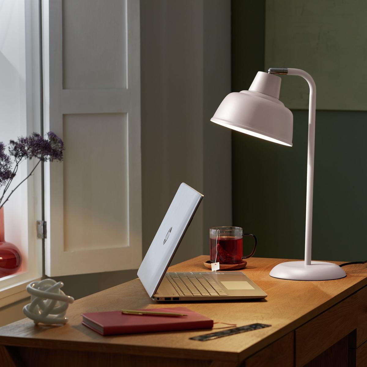Habitat Benson 54cm Steel Table Lamp - Cream – image 2