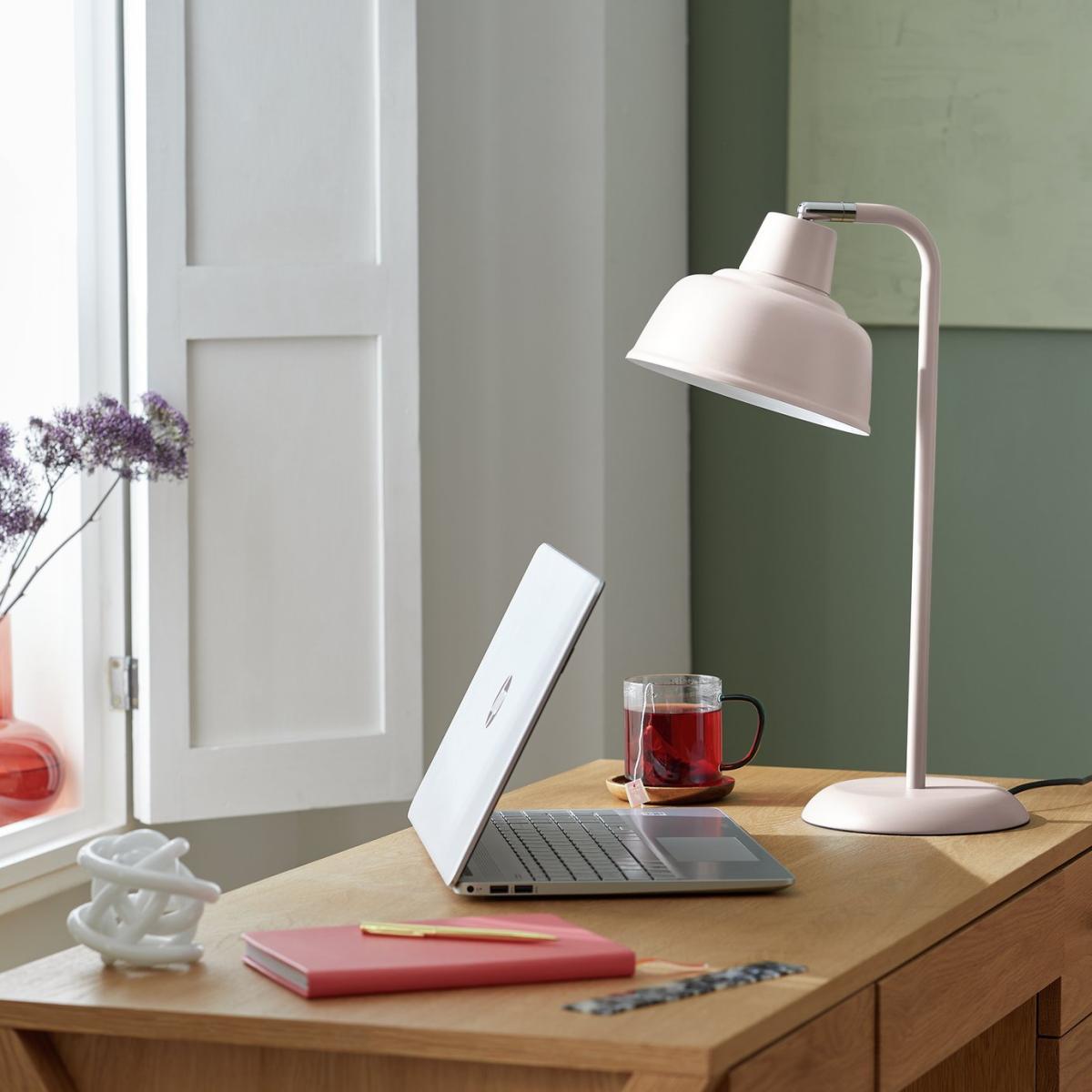 Habitat Benson 54cm Steel Table Lamp - Cream – image 1