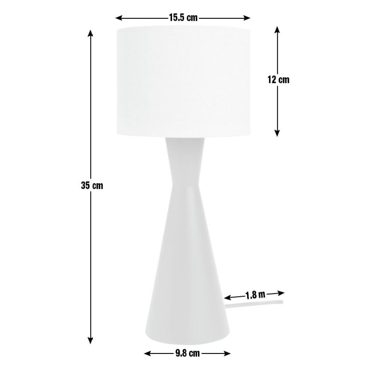 Habitat 35cm Black Wood Table Lamp - Black and White – image 3