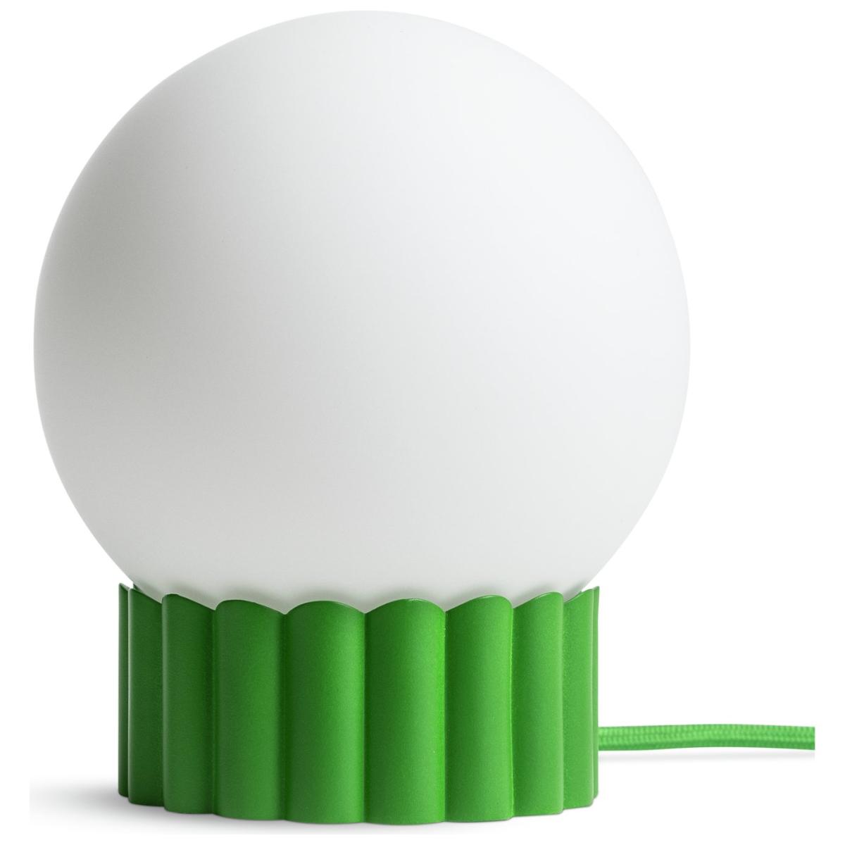 Habitat Ribbed Globe Table Lamp - Green & White – image 4