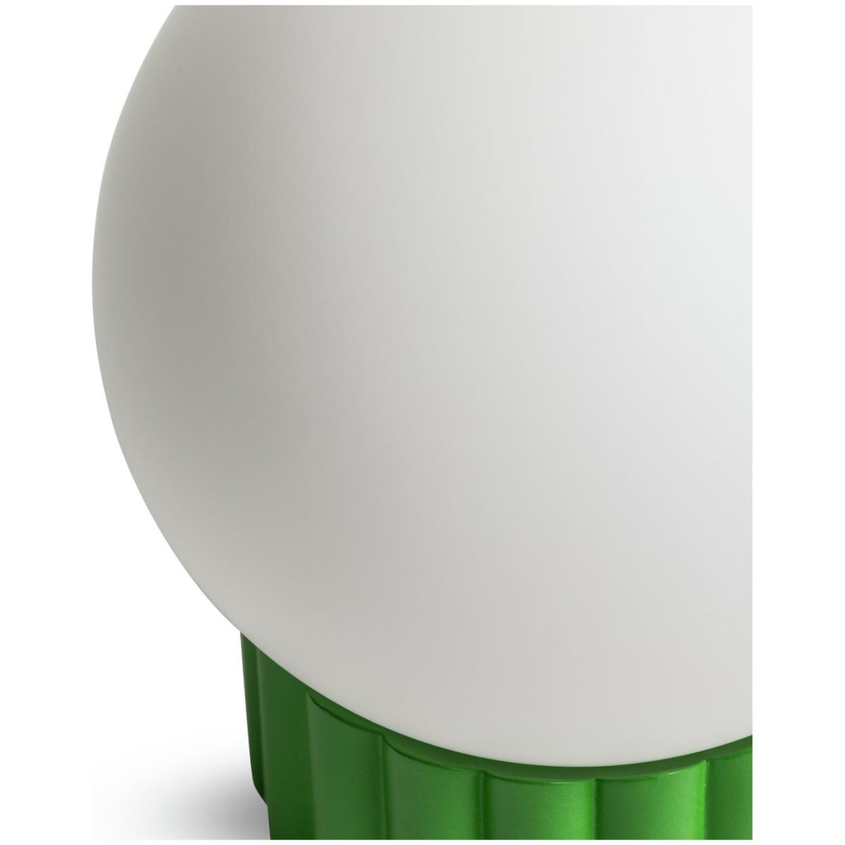 Habitat Ribbed Globe Table Lamp - Green & White – image 5