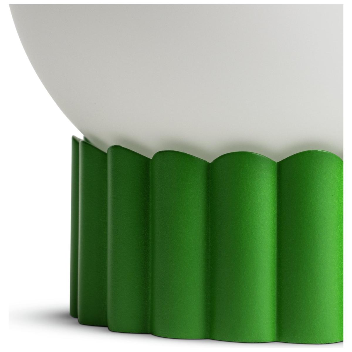 Habitat Ribbed Globe Table Lamp - Green & White – image 6