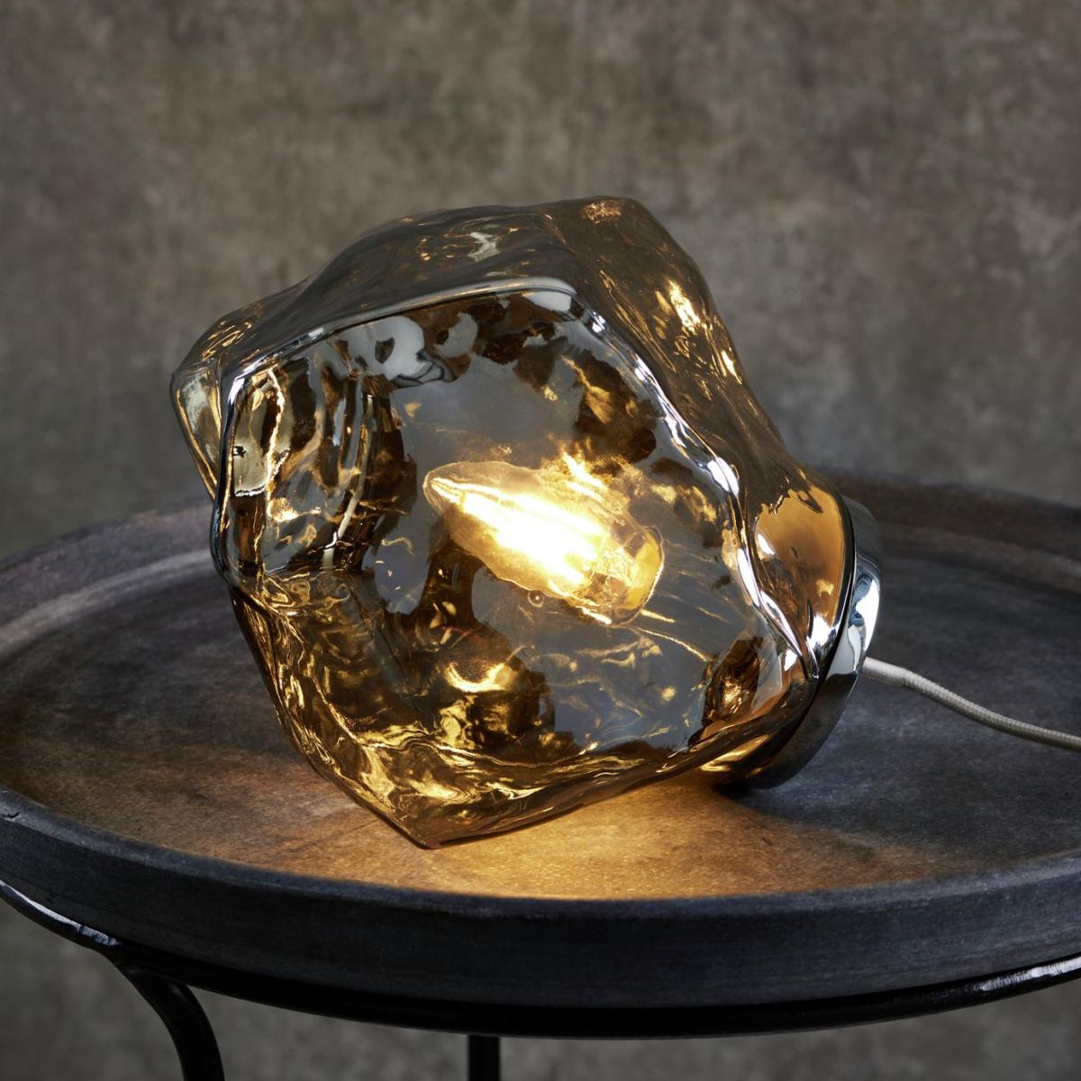 Shore Light Roxanne Tinted Glass Table Lamp - Smoke Grey – image 2