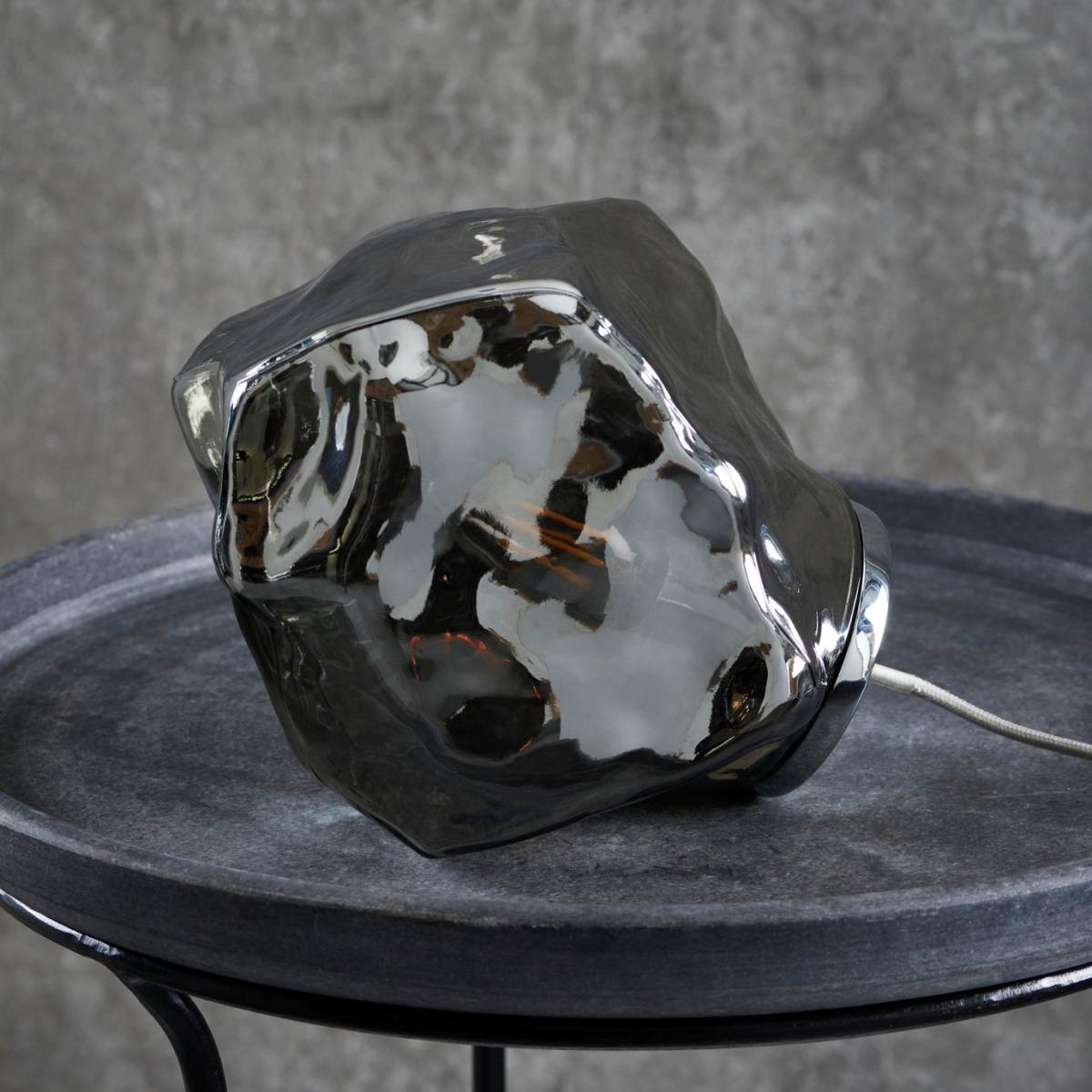 Shore Light Roxanne Tinted Glass Table Lamp - Smoke Grey – image 1