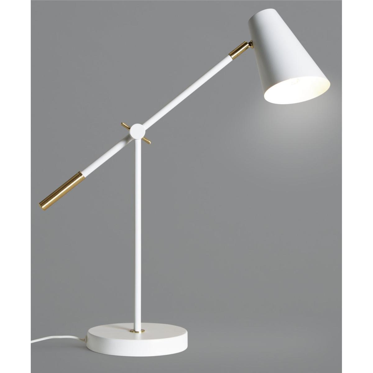 Habitat Vesper Cone Task Table Lamp - White & Gold – image 3