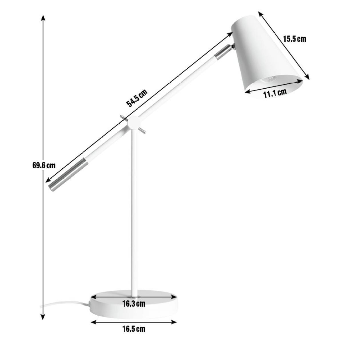 Habitat Vesper Cone Task Table Lamp - White & Gold – image 7