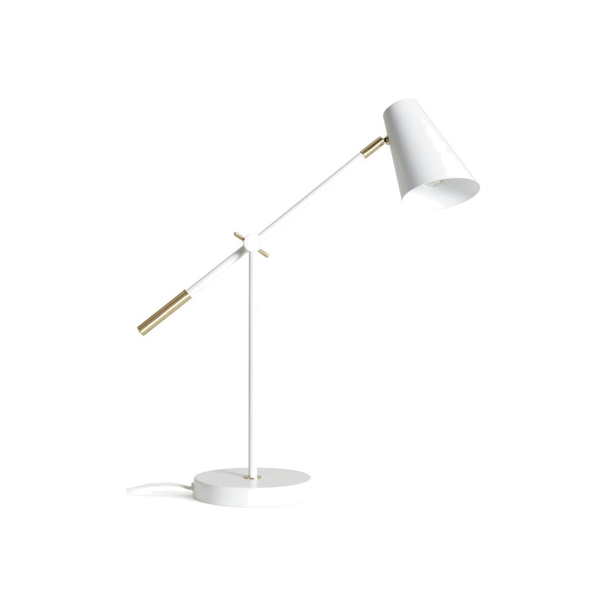 Habitat Vesper Cone Task Table Lamp - White & Gold – image 1