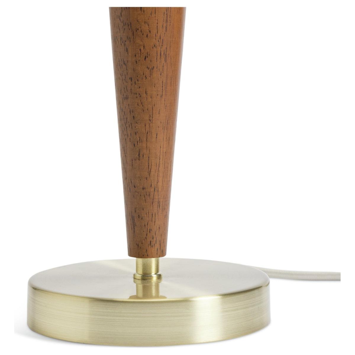 Habitat Century Wood 50cm Table Lamp - Brass – image 6