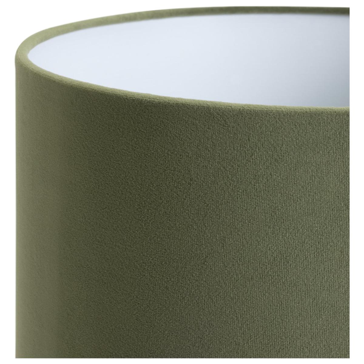 Habitat Tapered 47cm Wood & Velvet Table Lamp - Walnut&Green – image 5