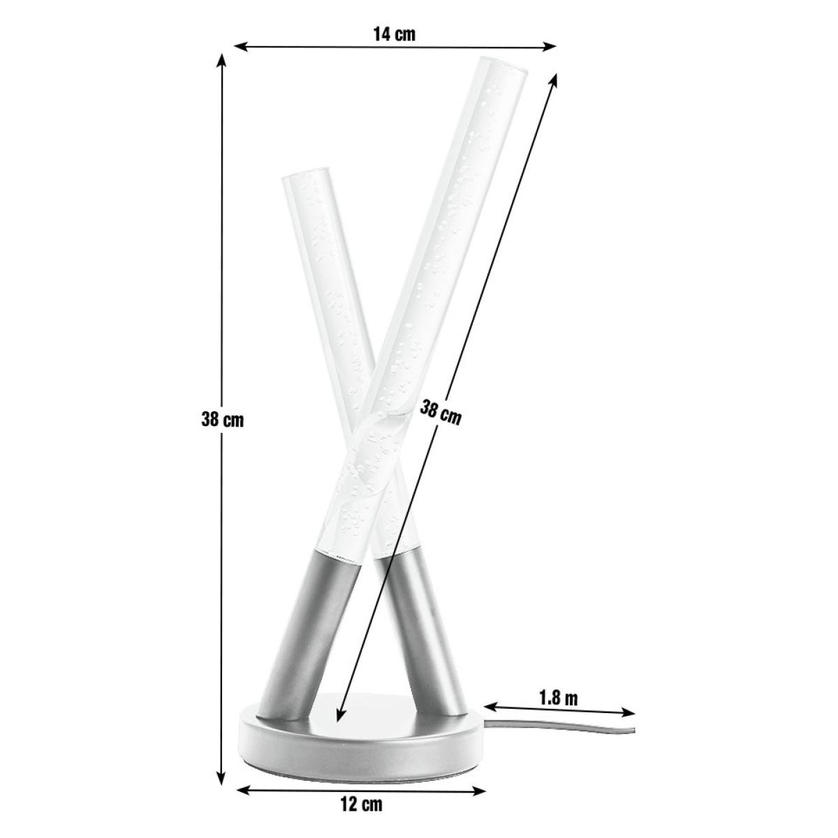 Habitat Bubble 38cm Metal LED Table Lamp - Black & Clear – image 3