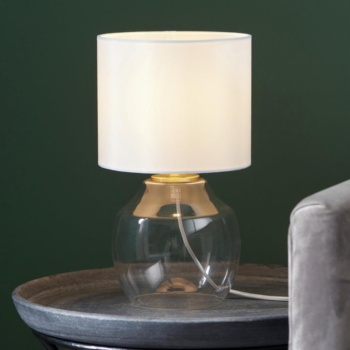 Shore Light Fabia Glass Table Lamp - Clear & White – image 2