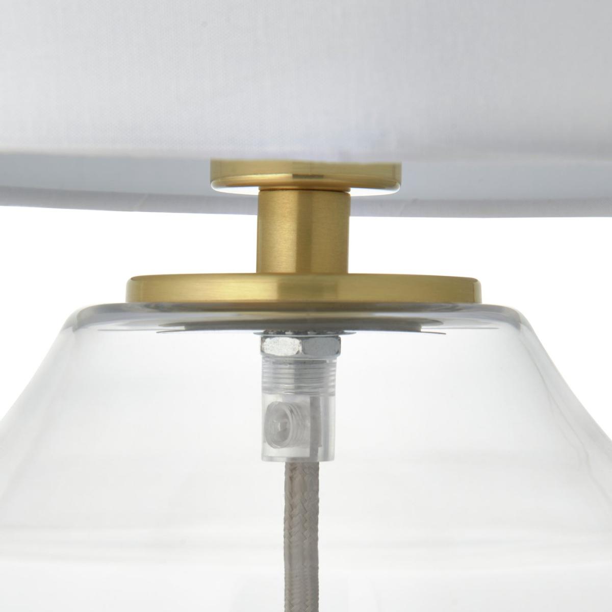 Shore Light Fabia Glass Table Lamp - Clear & White – image 5
