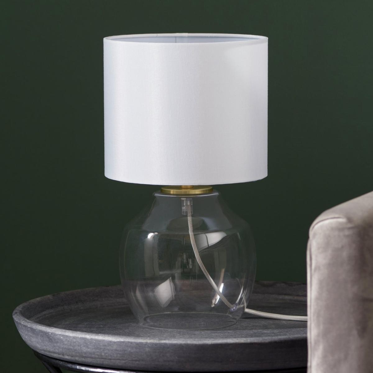 Shore Light Fabia Glass Table Lamp - Clear & White – image 1