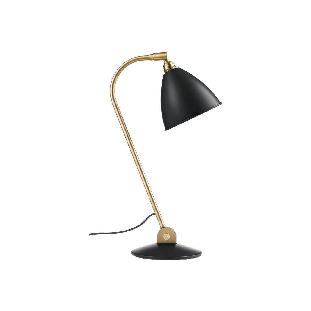 Gubi Bestlite BL2 Table Light Brass Base Black Shade - Heal's UK Furniture – image 1