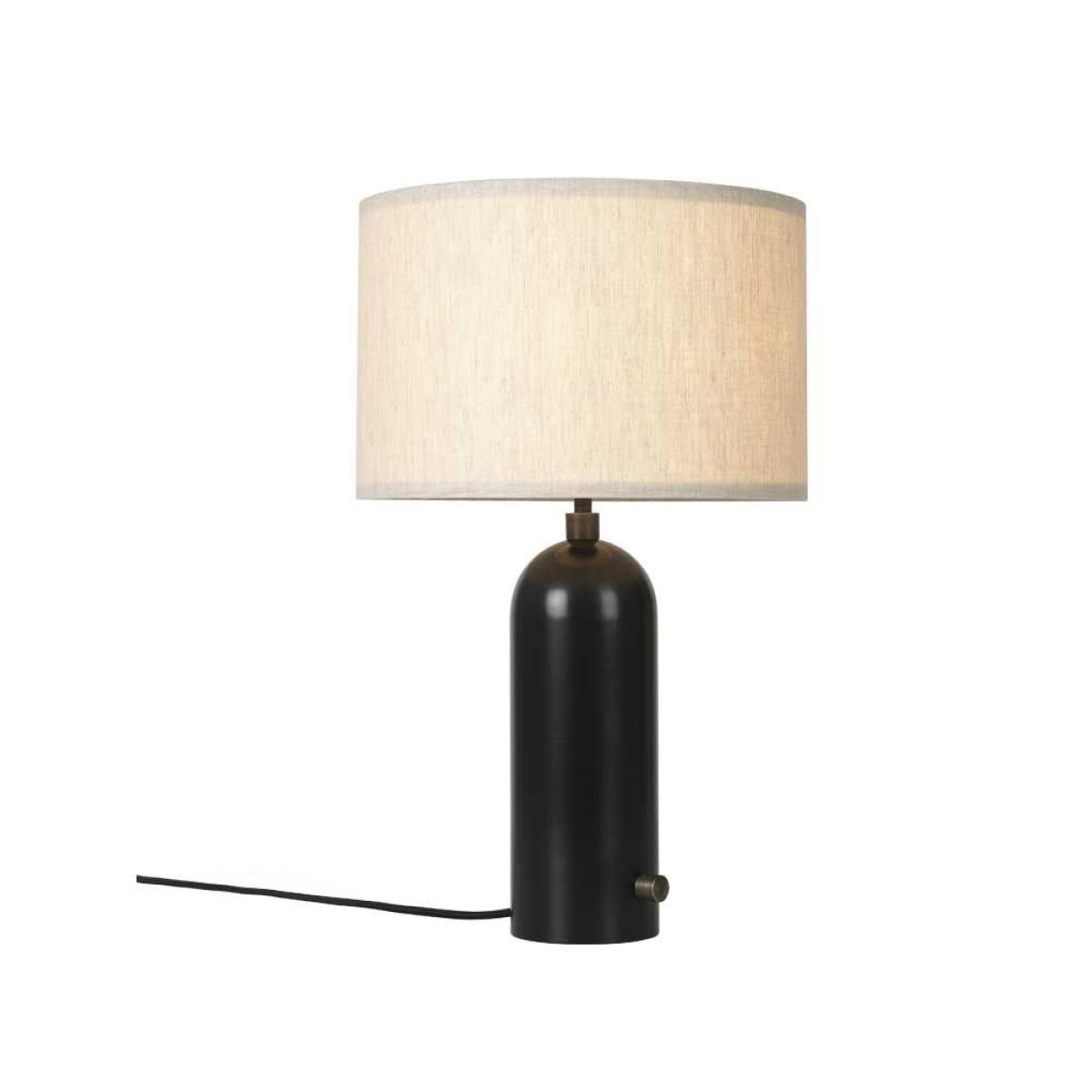 Gubi Gravity Table Lamp Small Blackened Steel Base Canvas Shade – image 2