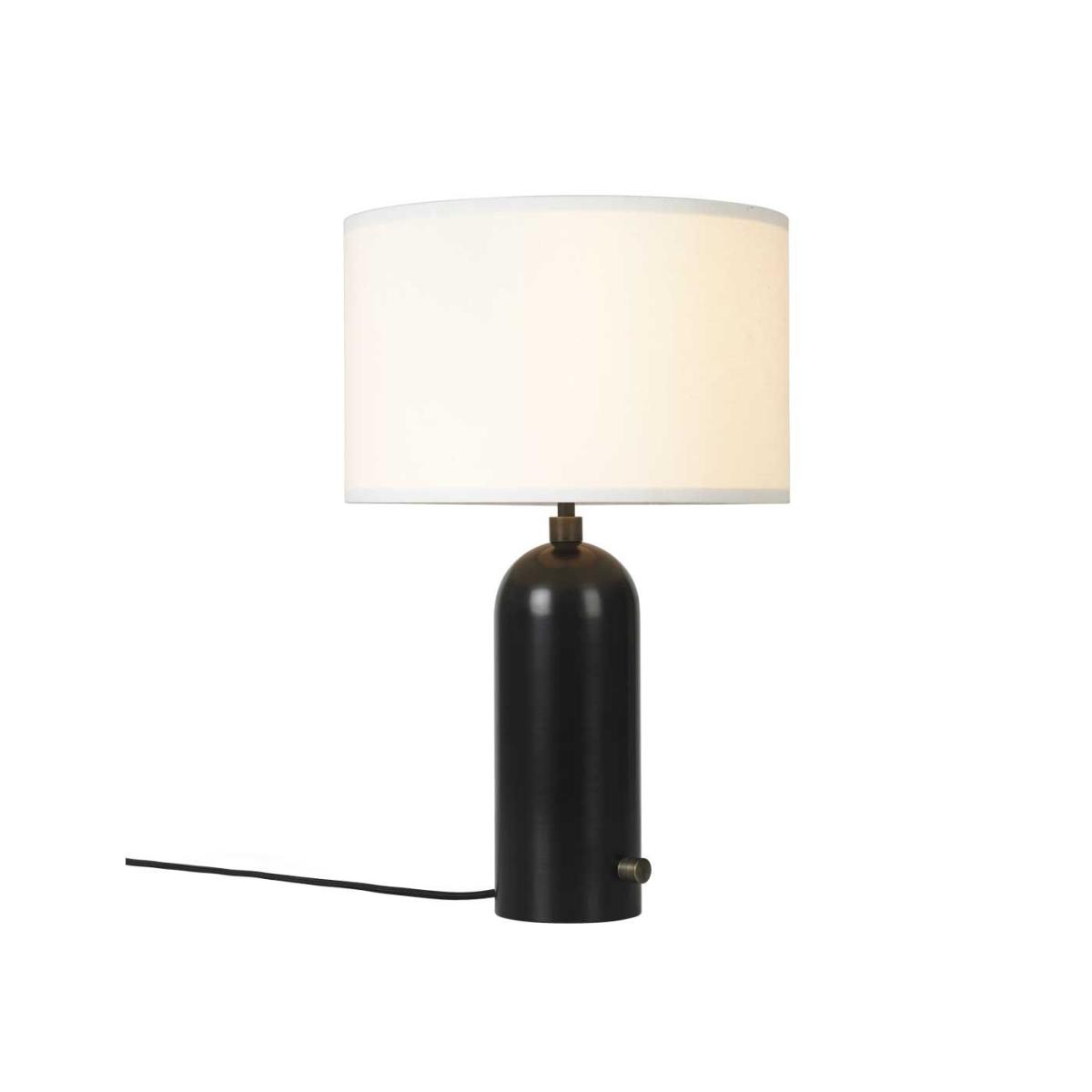 Gubi Gravity Table Lamp Small Blackened Steel Base Canvas Shade – image 3