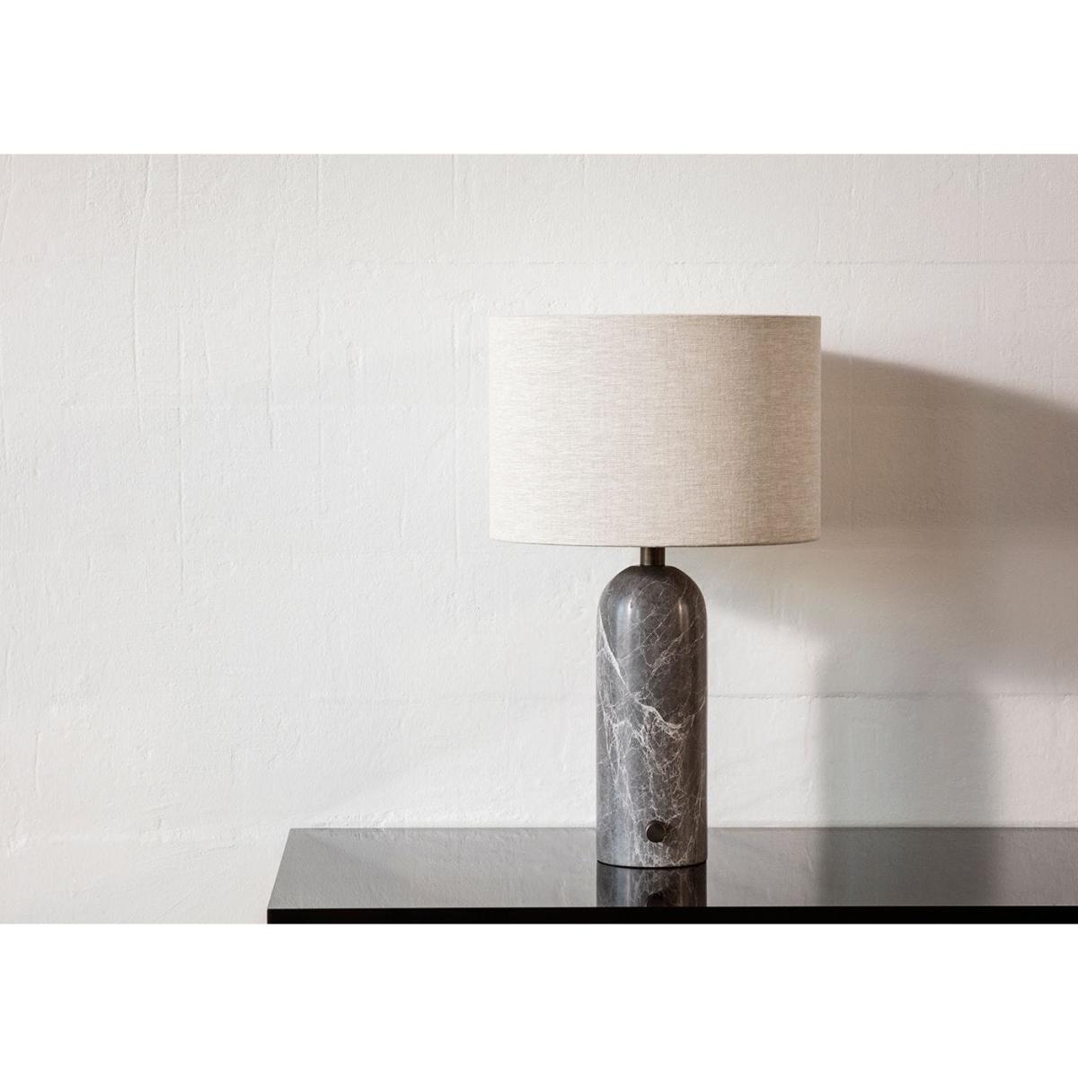 Gubi Gravity Table Lamp Small Blackened Steel Base Canvas Shade – image 7