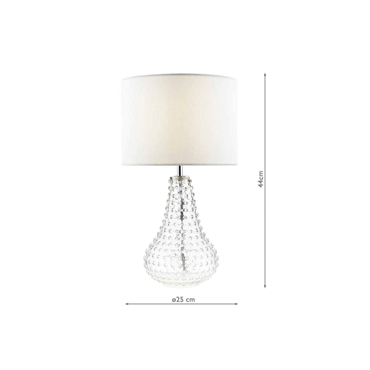 Där Kristina Textured Glass Table Lamp, Clear – image 4