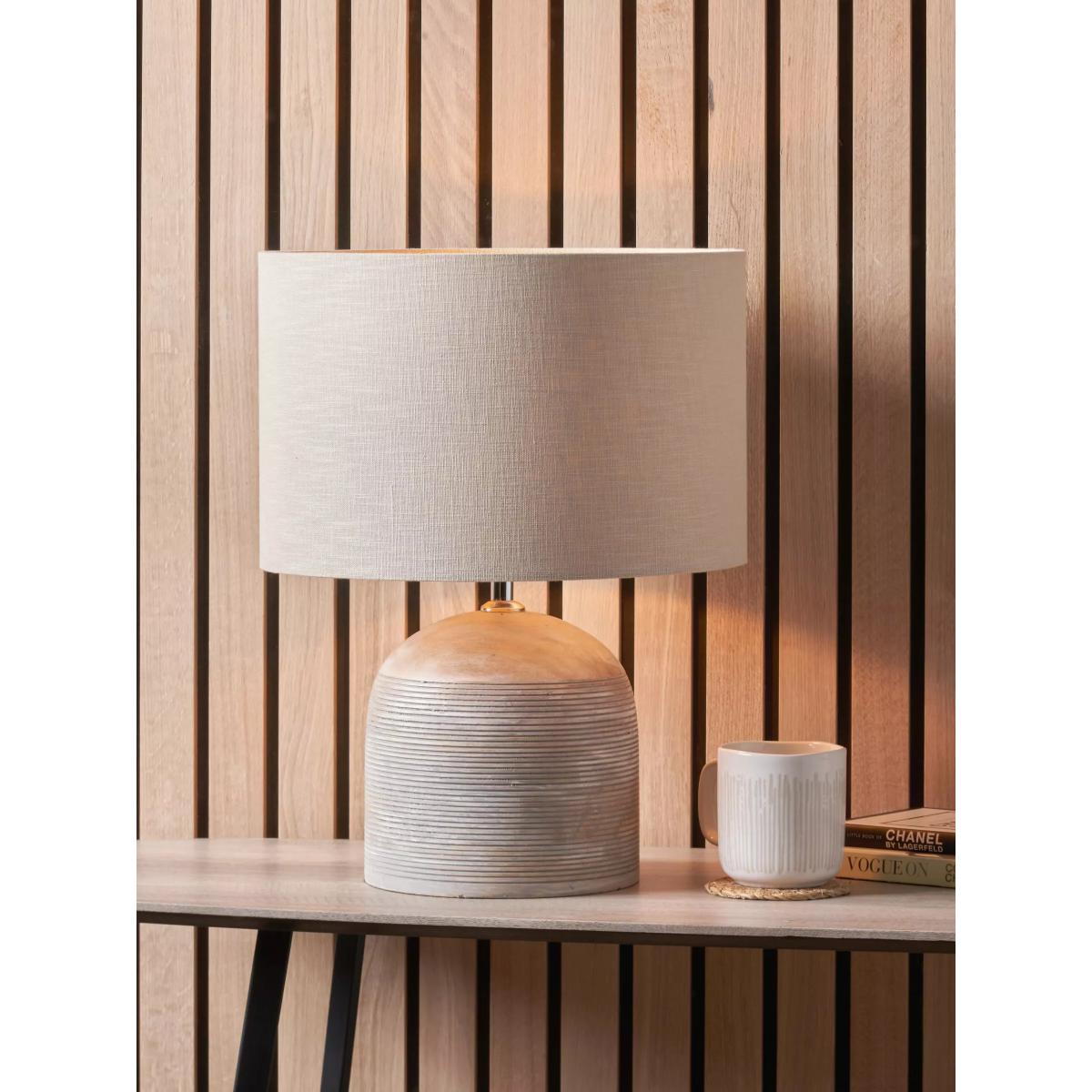 Pacific Lifestyle Nelu Grey Wooden Table Lamp – image 3