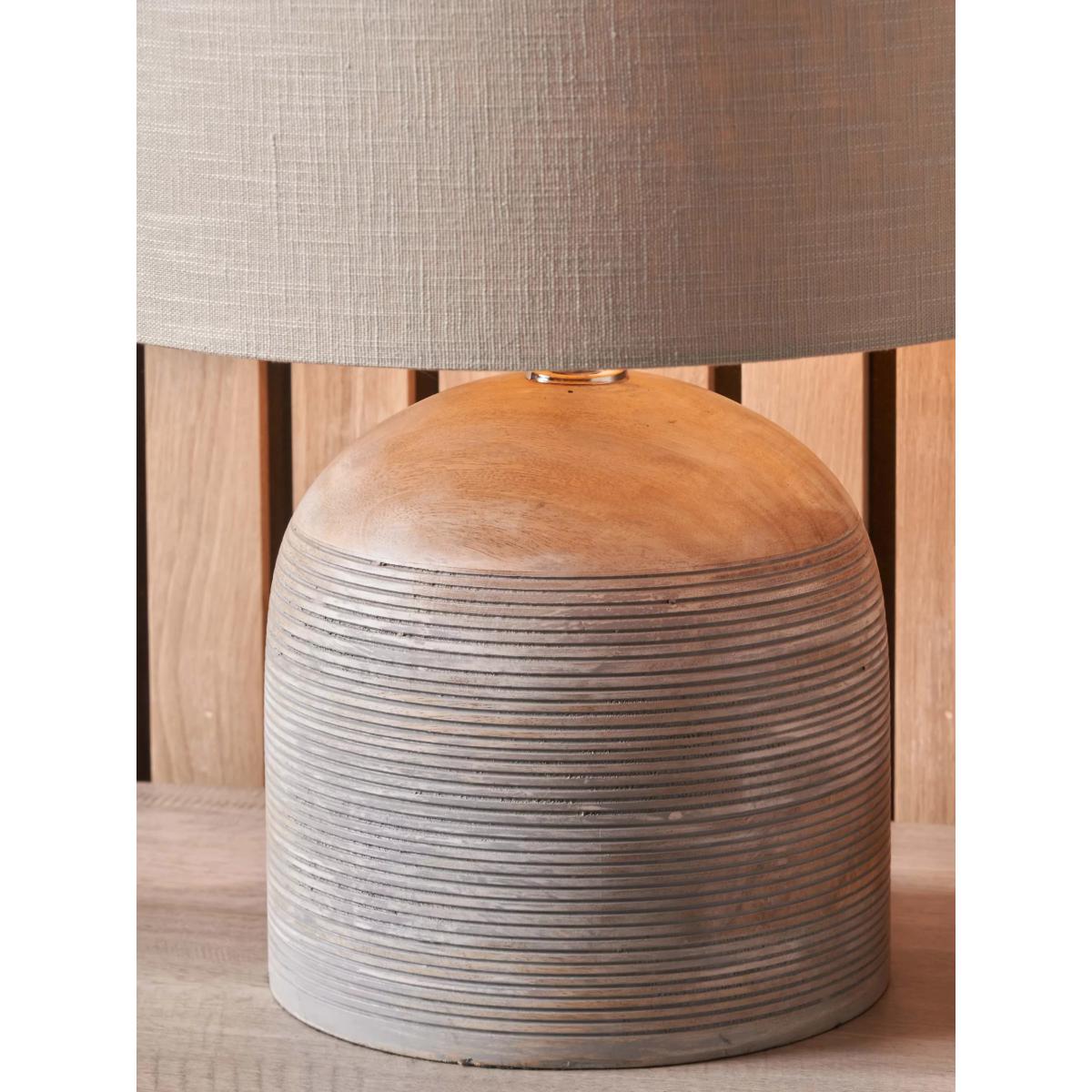 Pacific Lifestyle Nelu Grey Wooden Table Lamp – image 4