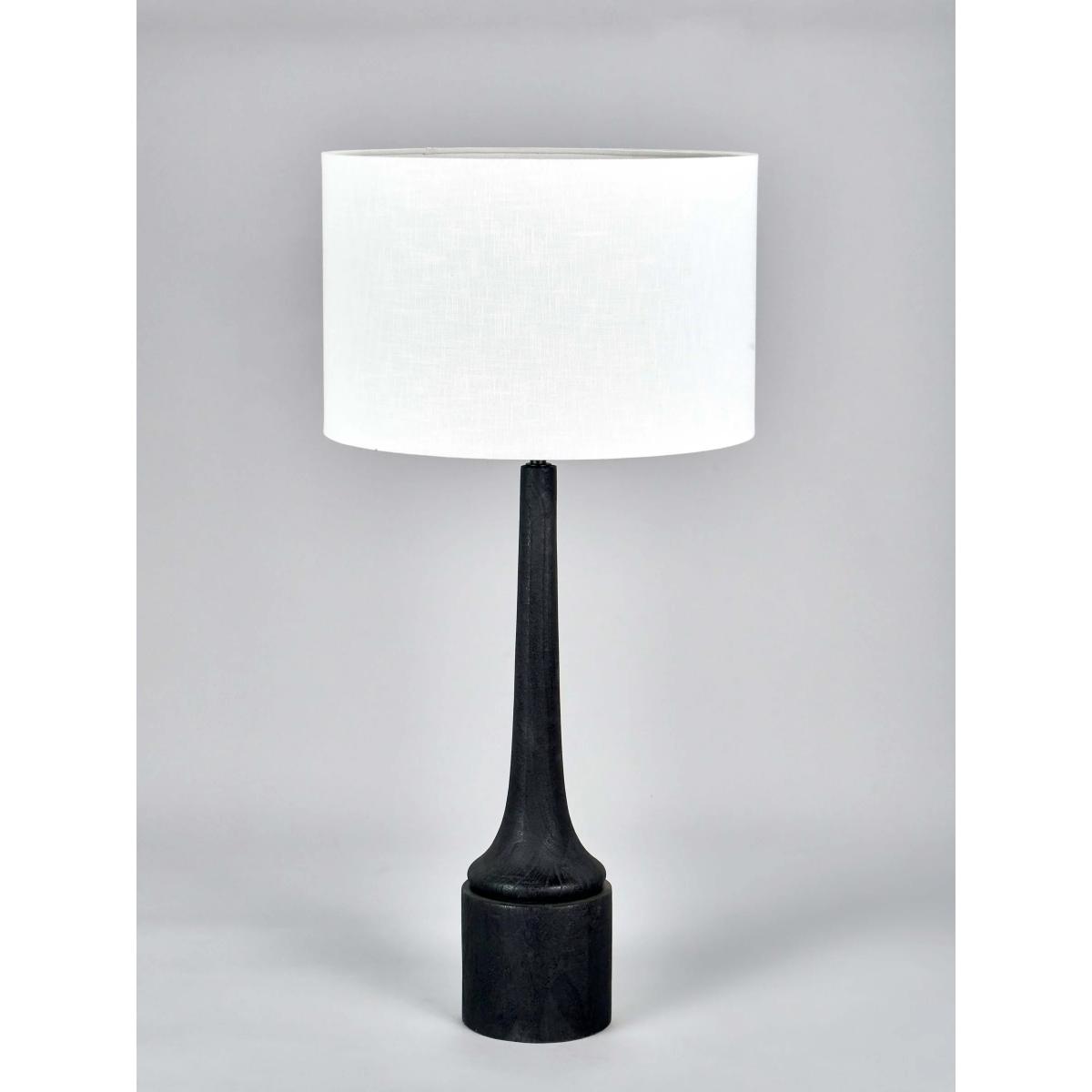 Pacific Lifestyle Marin Black Wooden Table Lamp, Black – image 2