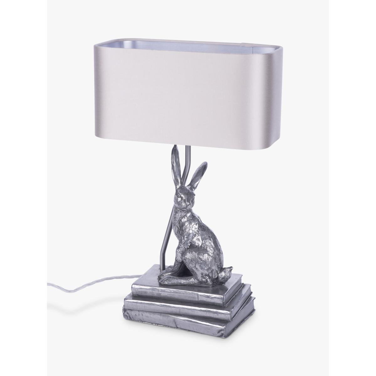 David Hunt Hare Table Lamp, Pewter – image 2
