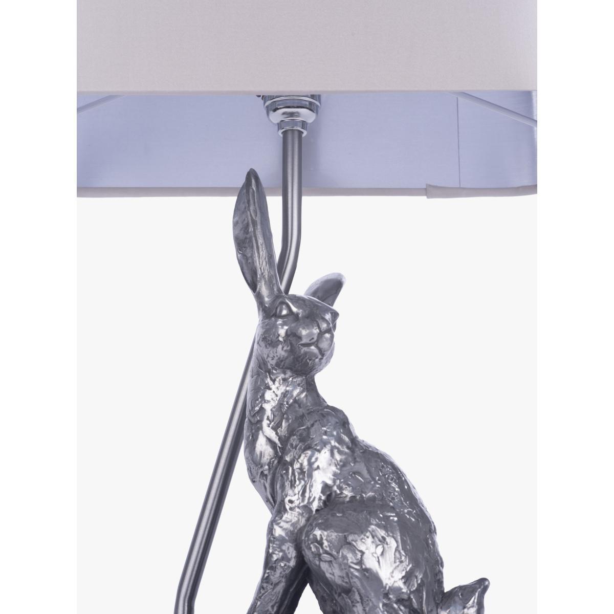 David Hunt Hare Table Lamp, Pewter – image 3