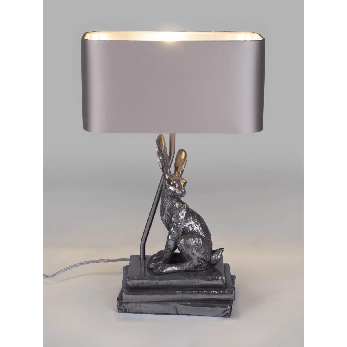 David Hunt Hare Table Lamp, Pewter – image 1
