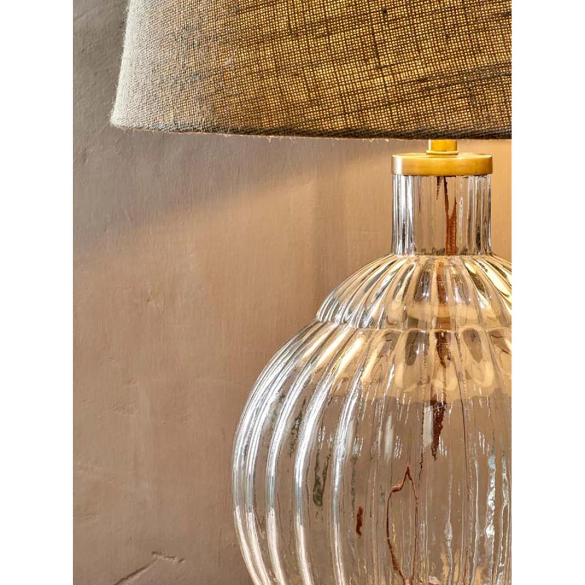 Nkuku Varanisi Wide Glass Lamp Base, Clear – image 2