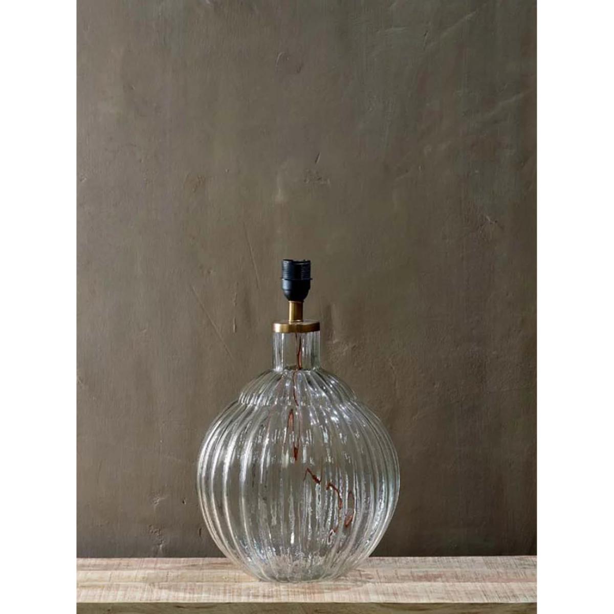 Nkuku Varanisi Wide Glass Lamp Base, Clear – image 3
