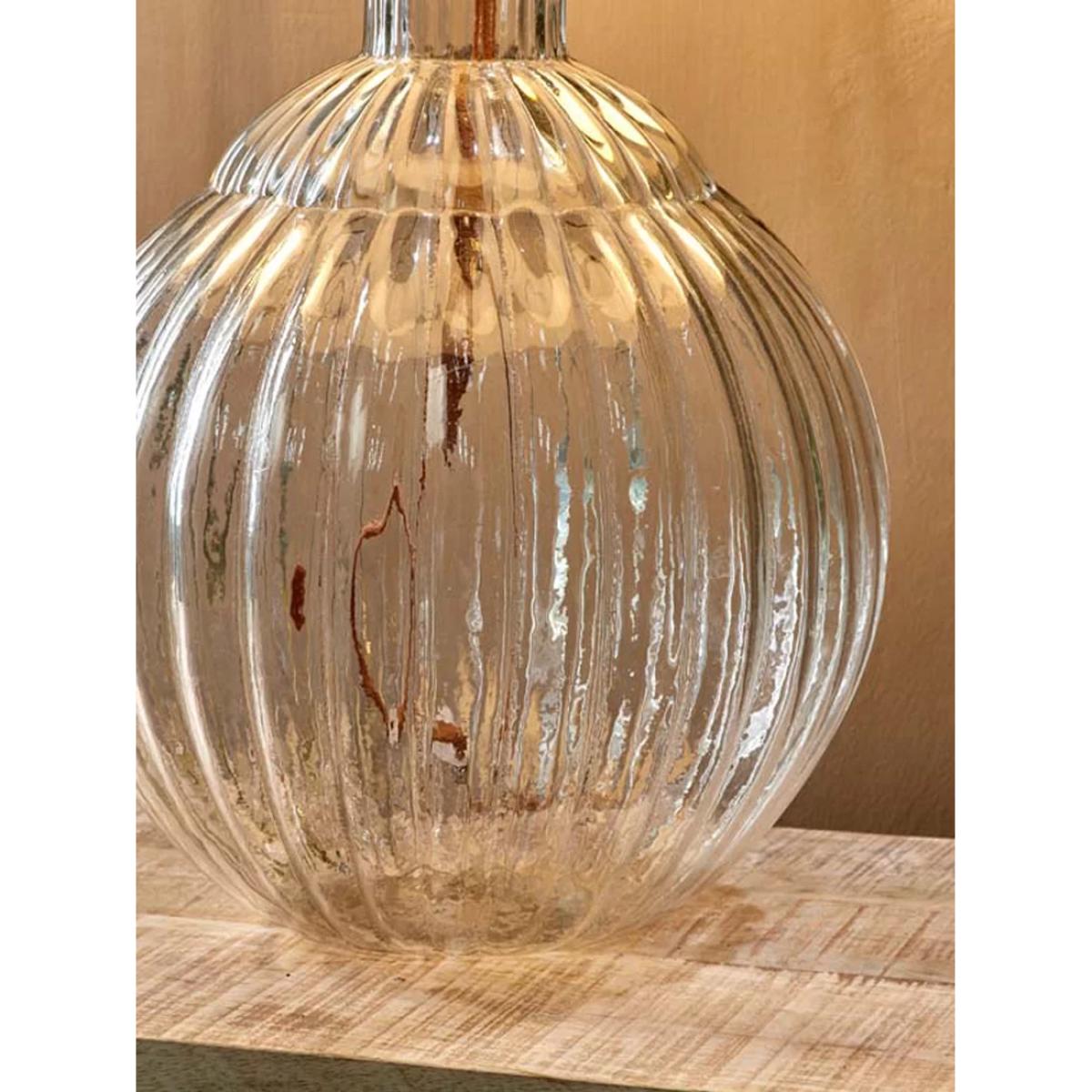 Nkuku Varanisi Wide Glass Lamp Base, Clear – image 4
