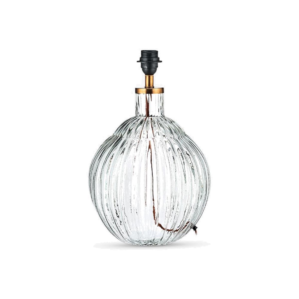 Nkuku Varanisi Wide Glass Lamp Base, Clear – image 1