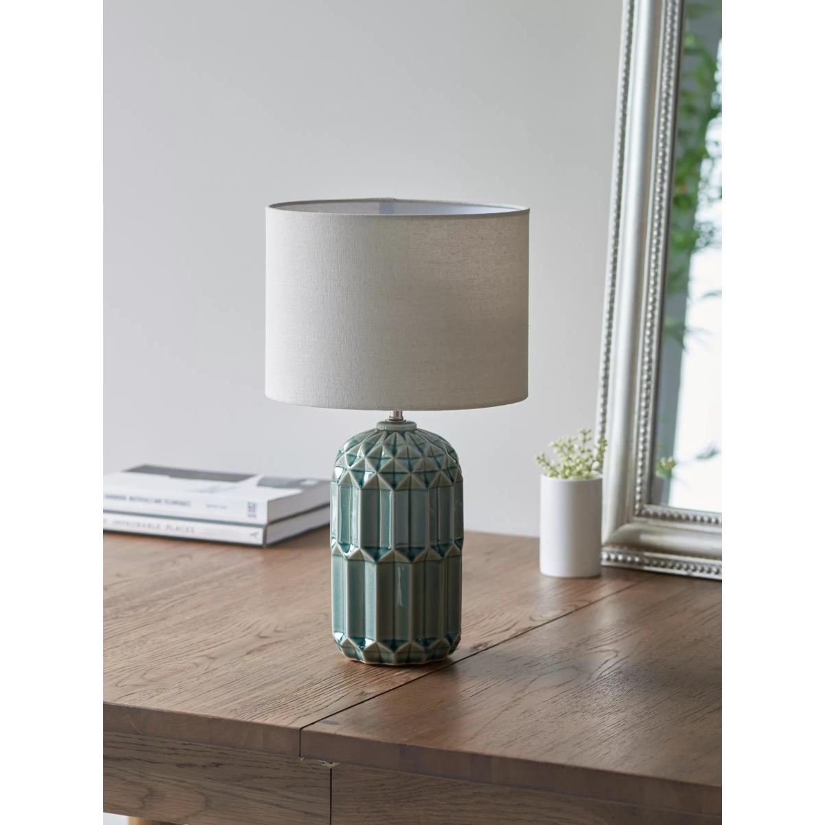 John Lewis & Partners Issie Ceramic Table Lamp, Green Tea – image 3