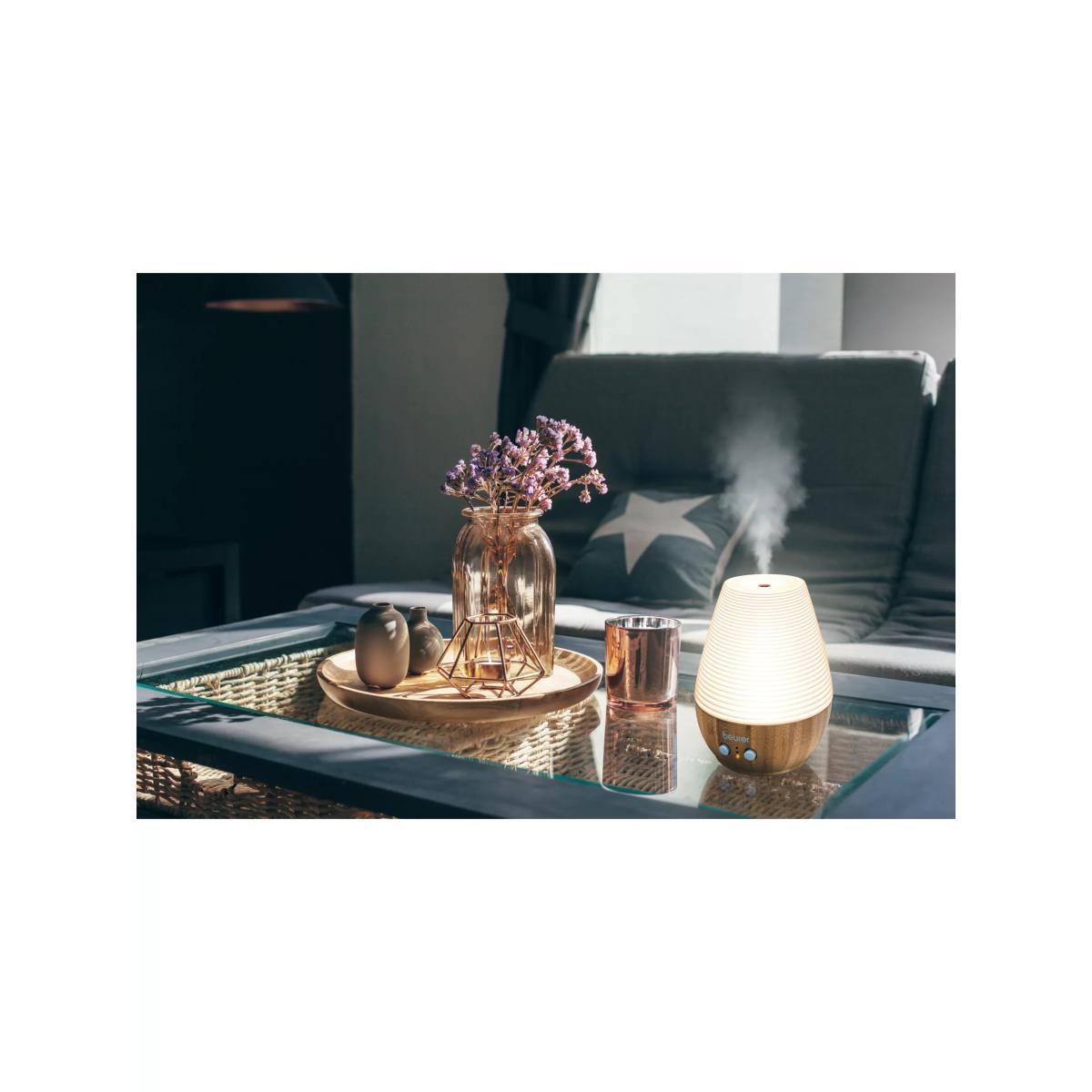 Beurer LA 40 Aroma Diffuser LED Table Lamp, White/Wood – image 5